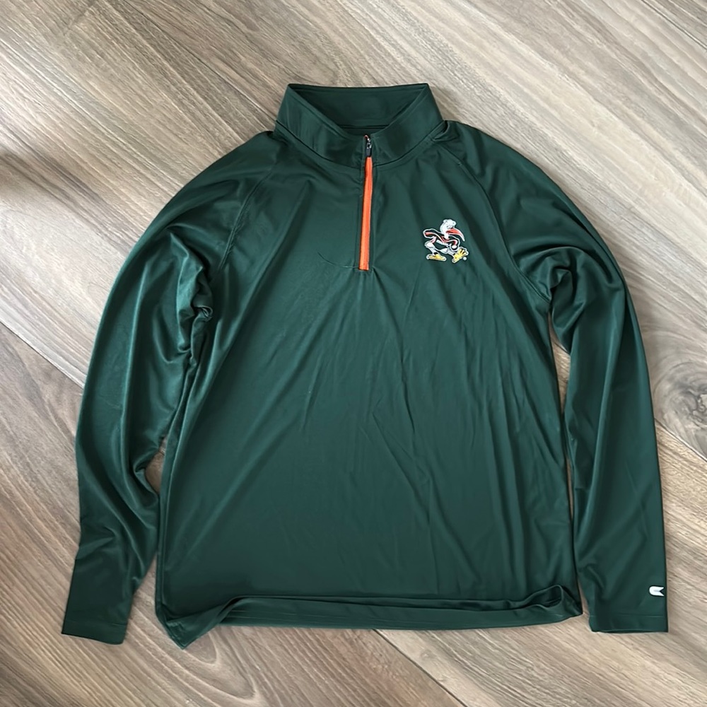 1/2 zip pullover university of Miami pullover size youth xl 20.